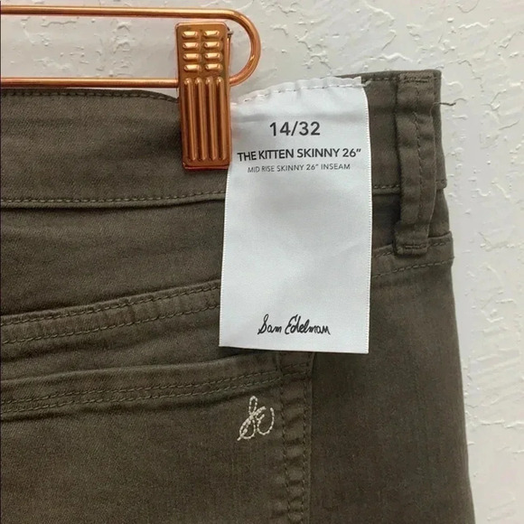 Sam Edelman NWT The Kitten Skinny Jeans Deep Olive Size  32 - Picture 6 of 6